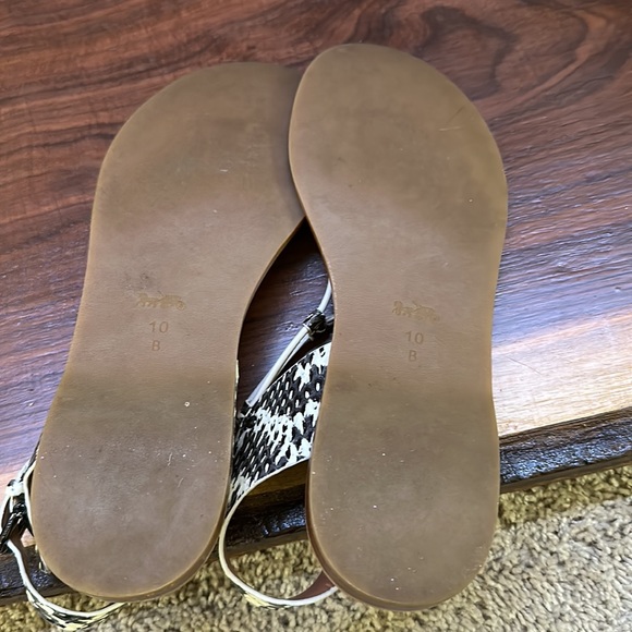 Women’s coach sandals size 10, leather snake skin print with buckles. - Picture 7 of 7